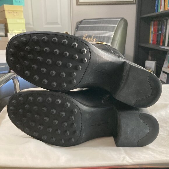 Salvatore Ferragamo Robespierre Riding Boots Black Leather Size 7.5B - Picture 7 of 11